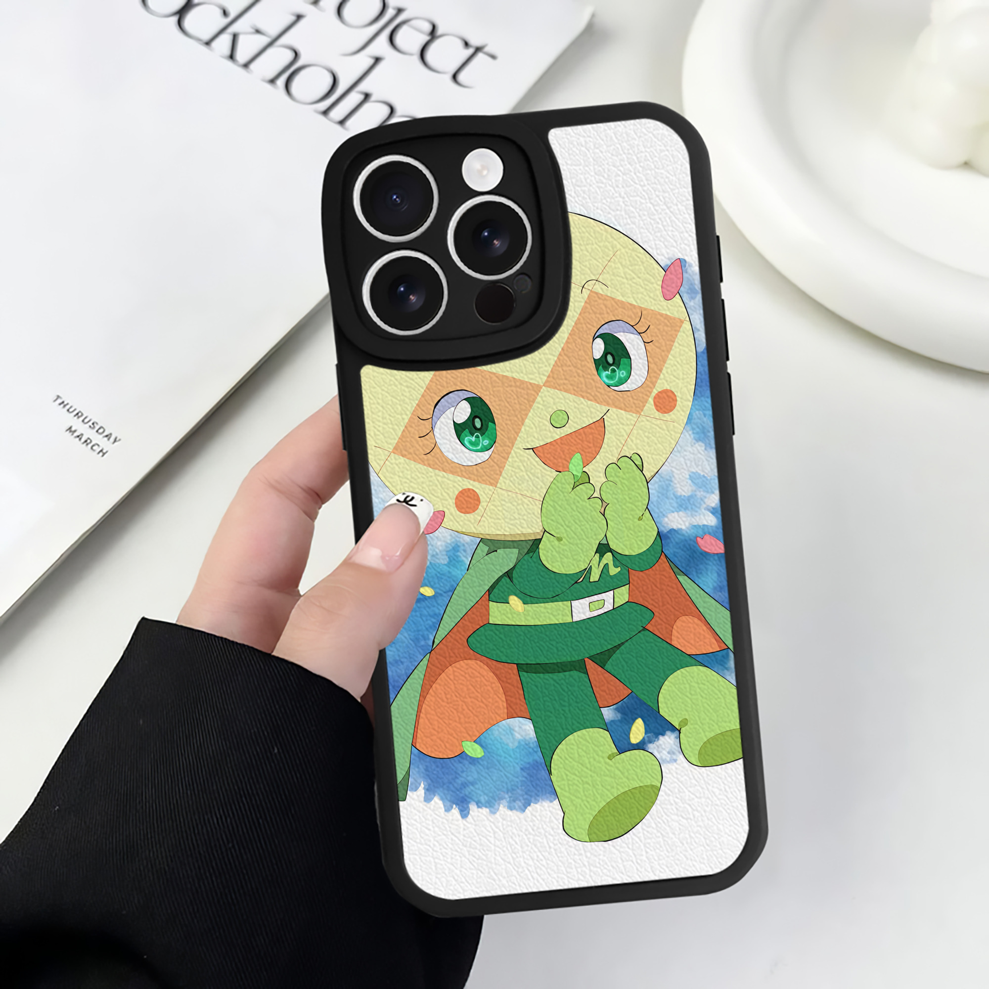（画像用） アンパンマン Anpanman 【iPhone 16シリーズ対応】シリコンスマホケース（レザー調） 材質：シリコン